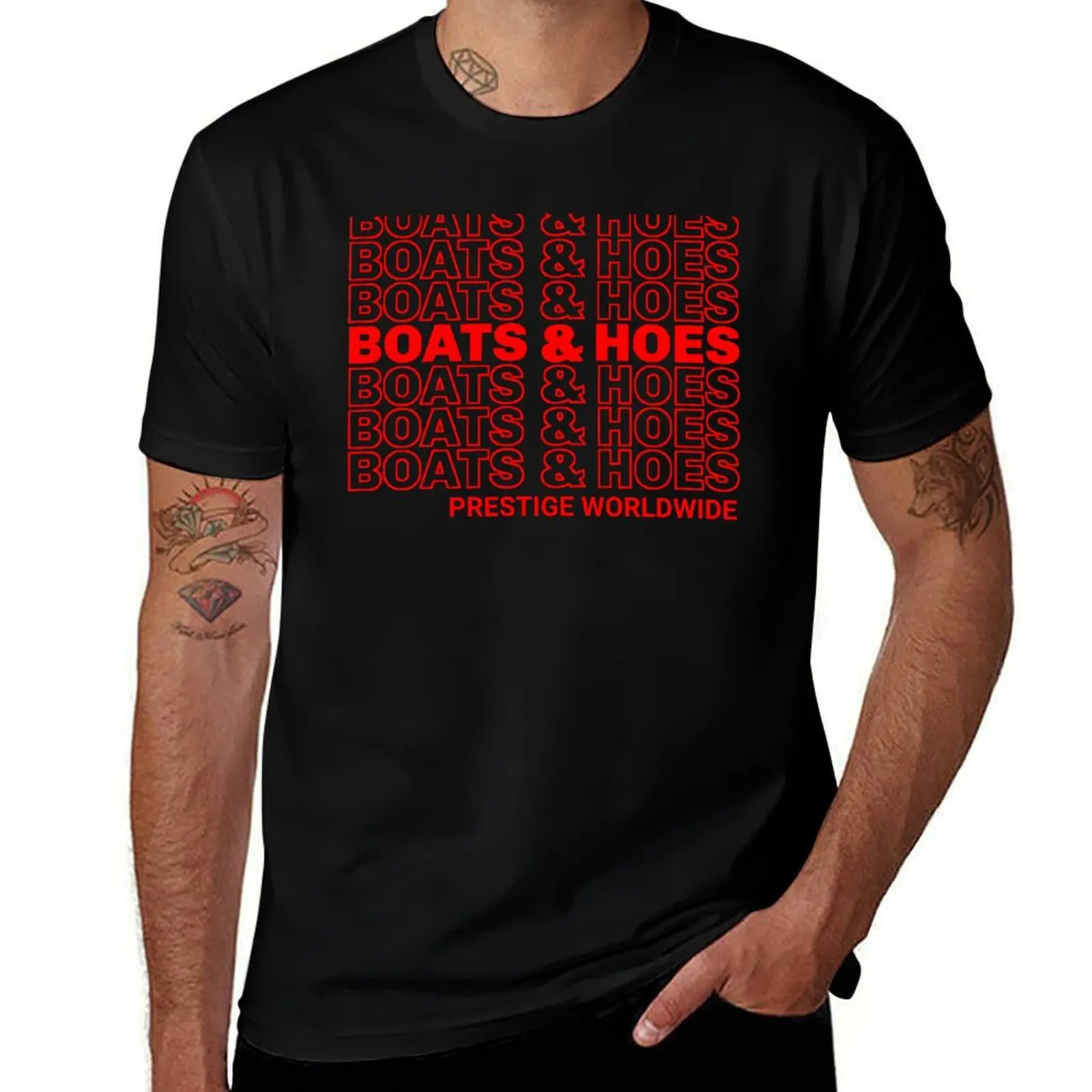 

Boats And Hoes T-Shirt tops vintage graphic tee heavy weight t shirts for men