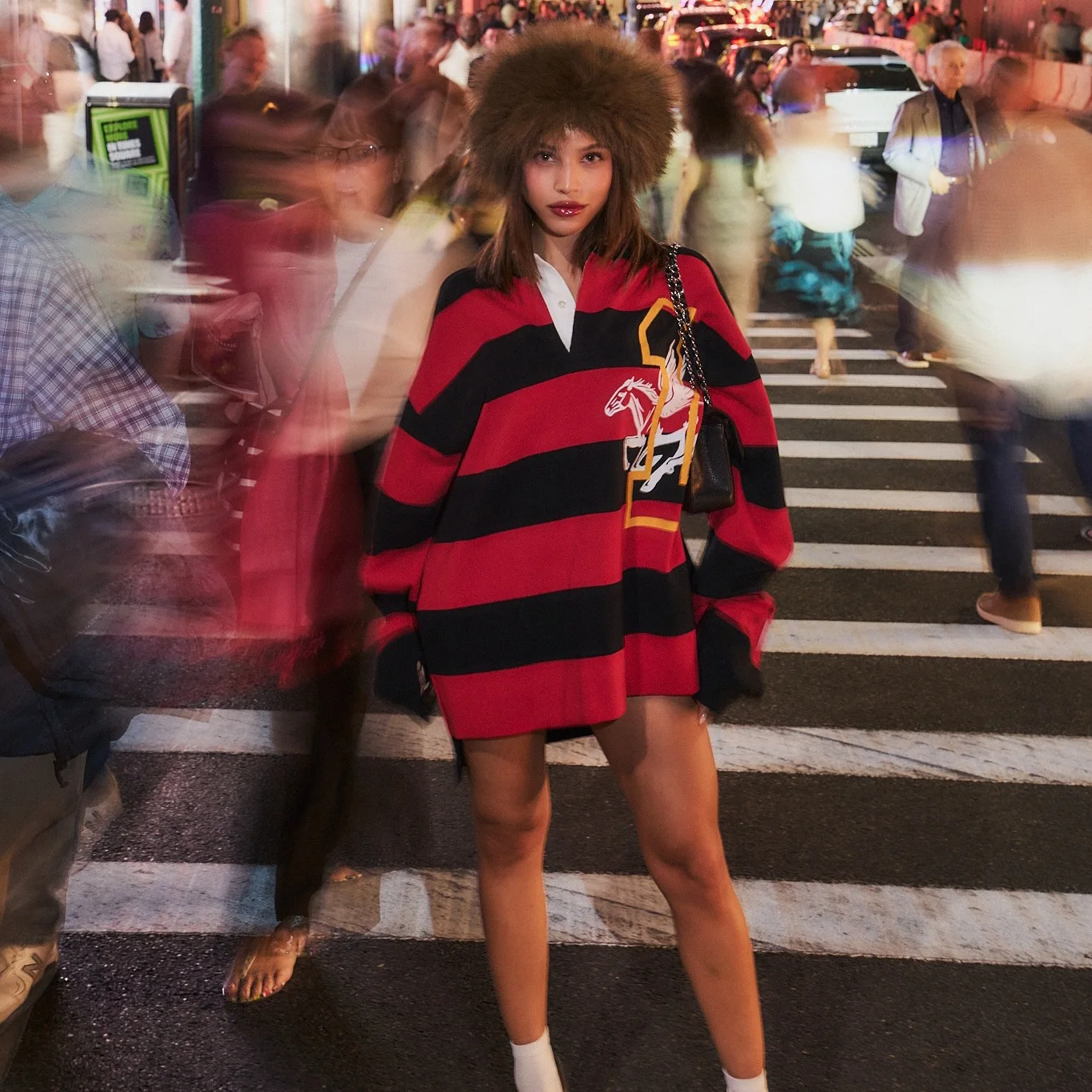 

Women's Striped Polo Shirt Tops - New Arrival Short Sleeve & Long Sleeve Options, Fashionable Oversized Loose Fit Casual Tee