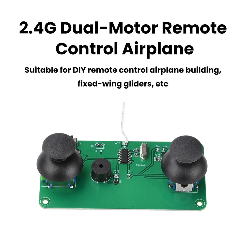 2.4G Dual Motor RC Aircraft DIY Kit Fixed-Wing Glider Differential Remote Control Circuit Board Flight Controller Board
