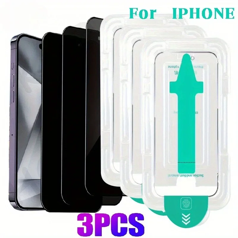 

3Pcs HD Privacy Screen Protector For IPhone 16 Pro Max Protective Glass For IPhone 15 Pro 12 13 11 14 Pro XR XS Max Glass