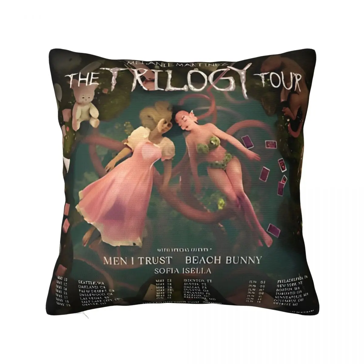 Trilogy Tour Martinez Melanie Pop Singer Pillowcase Printing Cushion Cover Decoration Pillow Case Cover Seat Square 45*45cm