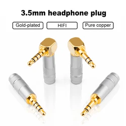 YYTCG 3.5mm Jack wtyczka Stereo do mikrofonu mikser gitara złącza głośnikowe 90 stopni Adapter Audio 3.5mm złącze męskie