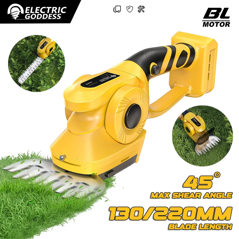 

Электрический триммер для живой изгороди, беспроводная портативная бытовая газонокосилка, перезаряжаемый секатор, садовый инструмент для прополки Dewalt, 18 В, аккумуляторный штифт