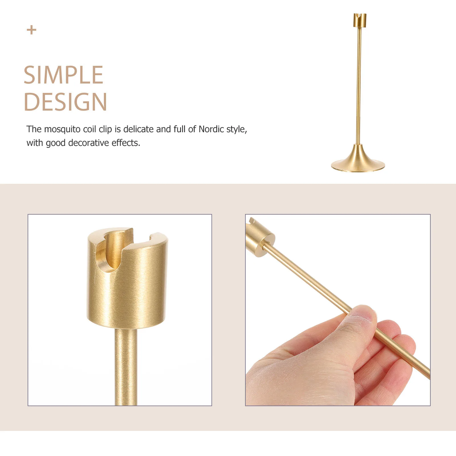 U字型真鍮香炉クリップデスクトップ収納ラック屋内ホームデコレーション蚊取り線香スタンド防風スタンド