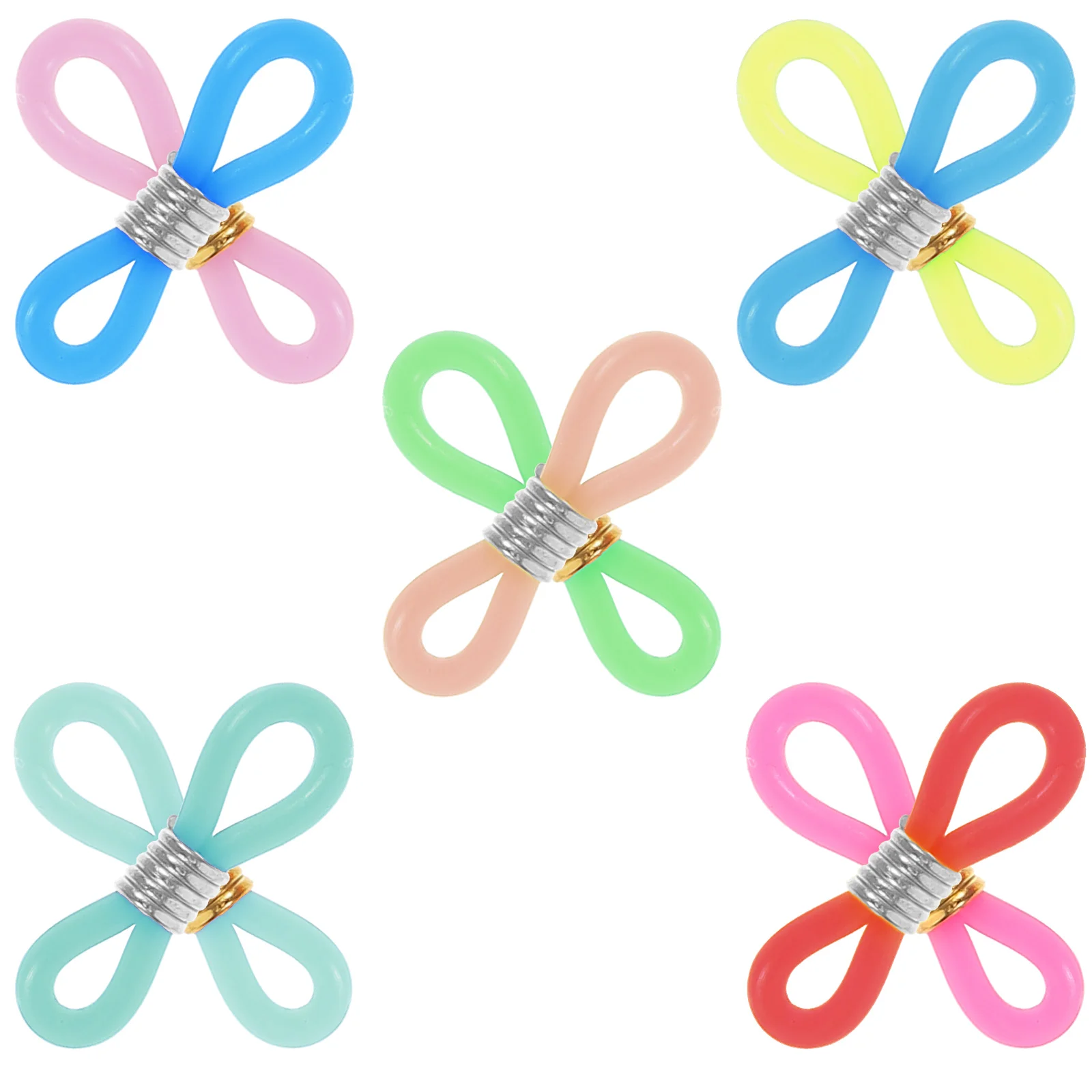 

40pcs Eyeglass Chain Ends Silicone Glasses Connectors Glasses Anti Skid Chain Ends Silicone Glasses Chain Ends