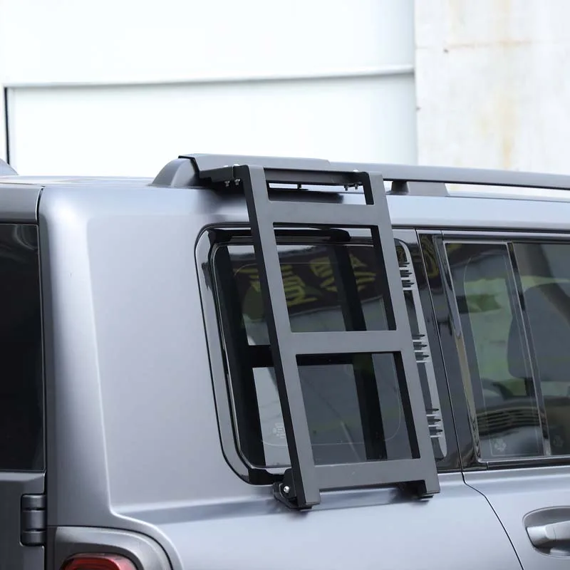 

Для Great Wall Haval H9 2024 2025 углеродистая сталь Стайлинг автомобиля Нержавеющая сталь черная боковая лестница автомобиля внешние аксессуары