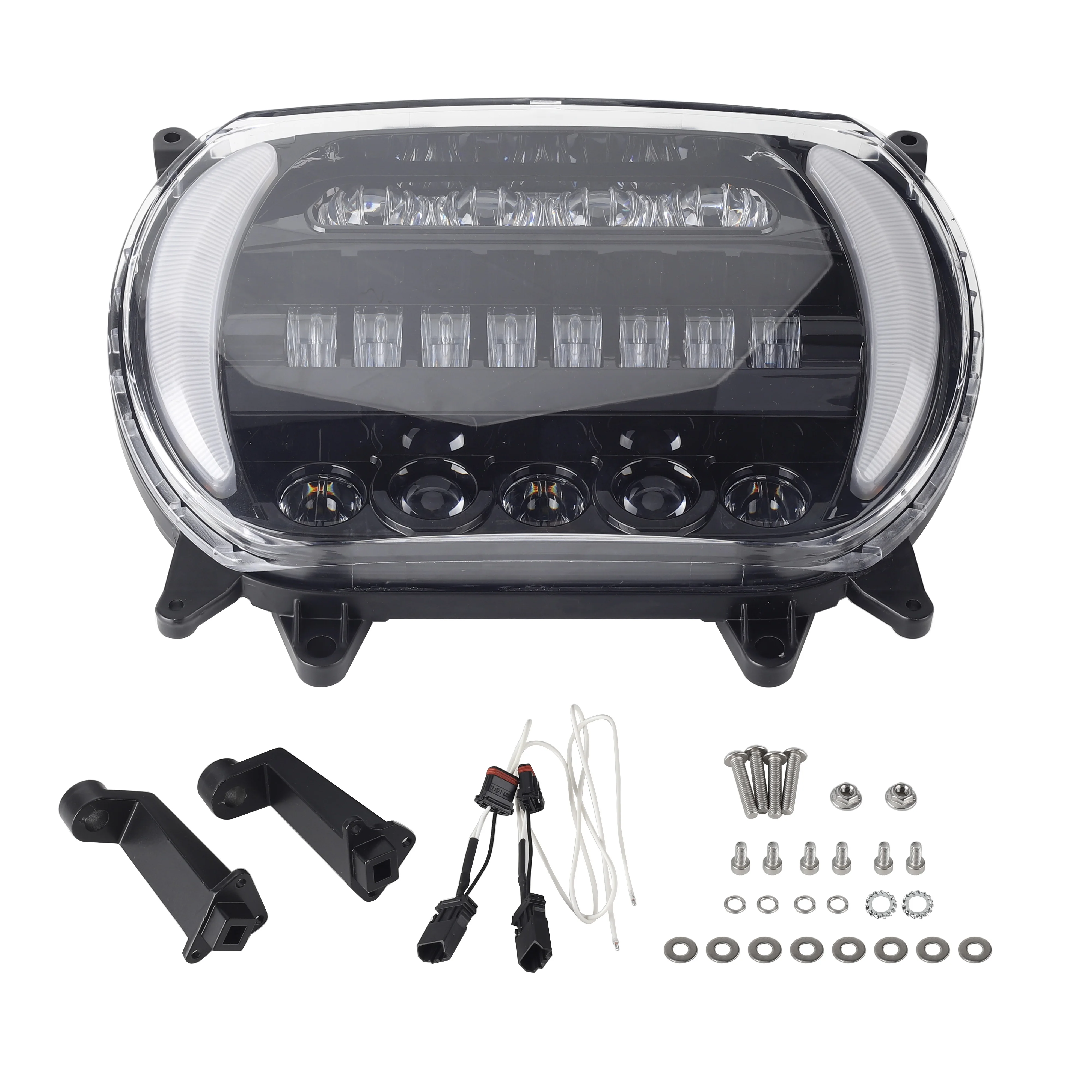 LED Headlight Assembly Kit For Harley Road Glide Special FLTRXS FLTRX 2015-2023