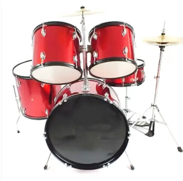 

Nice 5-Piece Complete Full Size 3 Colors Adult Portable Drum Set For Sale