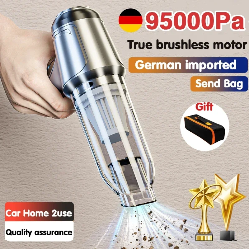 

95000Pa 3in1 Car Wireless Vacuum Cleaner 120W Blowable Cordless Home Appliance Vacuum Home & Car Dual Use Mini VacuumCleaner