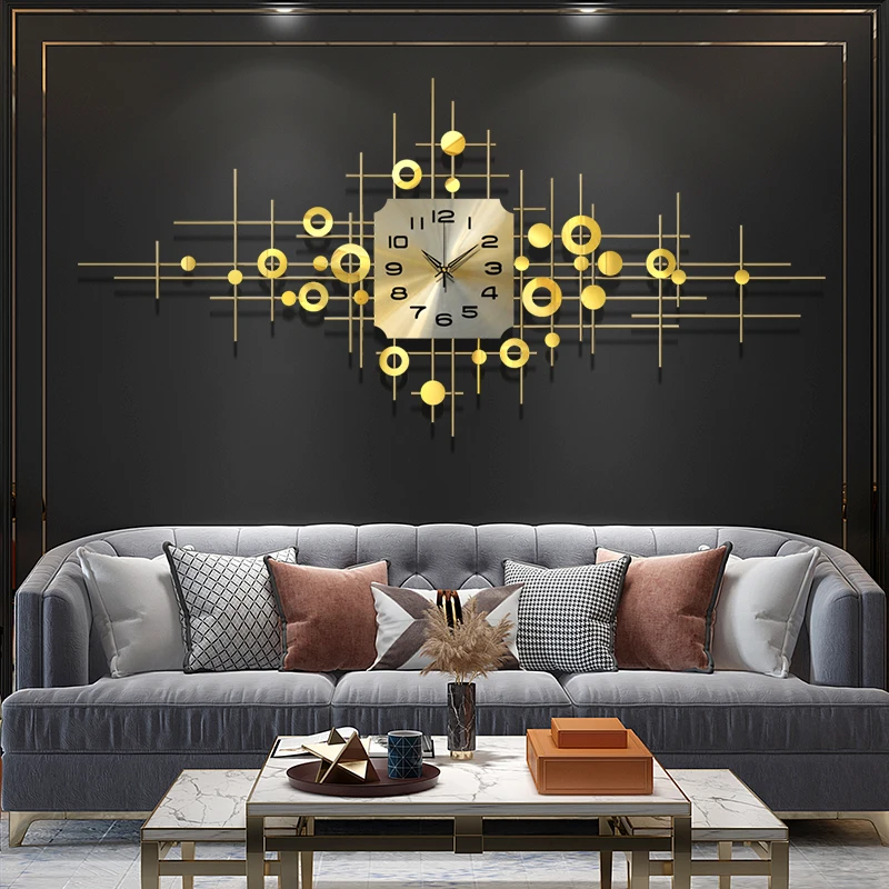 Creative Modern Large Wall Clock Timepiece Metal Bathroom Mural Hanging Wall Clock Kitchen Decoration Duvar Saati Digital Clock