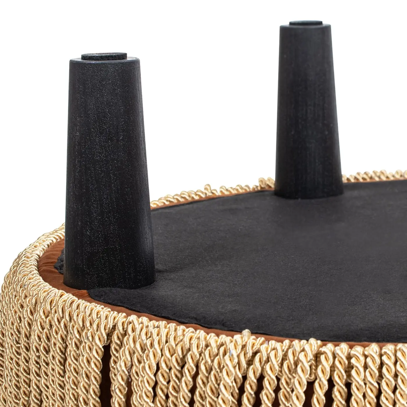 Round Upholstered Accent Ottoman Velvet Tufted Footstool Living Room Bedroom 24 Inch, Customized