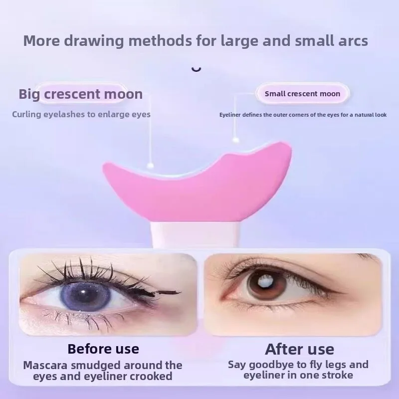 Aplicador de Delineador y Rímel sin Esfuerzo – Silicona Suave, Ajuste Perfecto, Antivibración, Fácil de Limpiar, Arcos Grandes y Pequeños para un Maquillaje de Ojos Perfecto