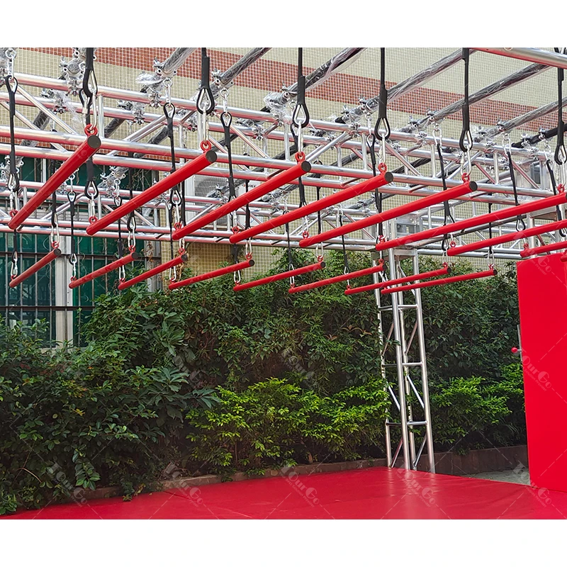 Parque infantil ao ar livre, curso de obstáculo de guerreiro ninja, crianças e adultos, academia interna, equipamento de treinamento de guerreiro ninja, BARES DE TRAPEZE