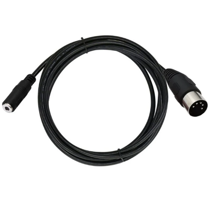 B03C Professional 3.5mm Female to DIN 5 Pin Male Cable Sound Adapter Cable for Headphone Sound Card Equipment Accessories