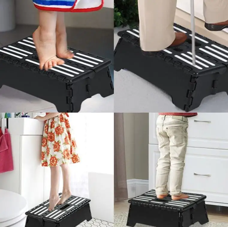 Elderly People Getting on The Car Stool Car Assistive Device Plastic Footrest Stool, Foldable Height Increasing Stool Ottomans