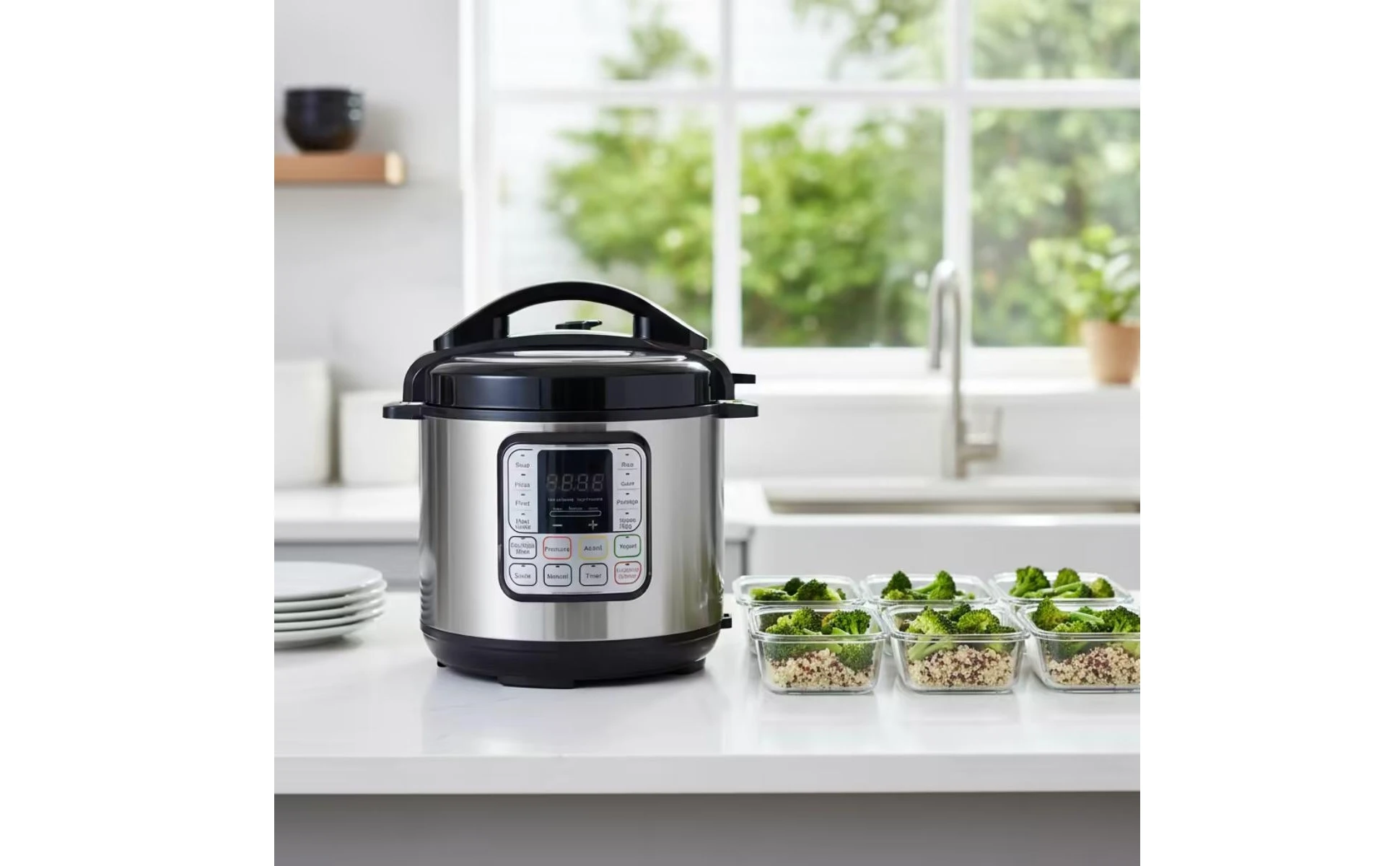 Electric Pressure Cooker Stainless Steel Pressure Cooker with Removable Pot Multicooker Compact Appliance Safe for Home Cooks Electric Pressure Cooker Stainless Steel Pressure Cooker with Removable Pot Multicooker Compact Appliance Safe for Home Cooks