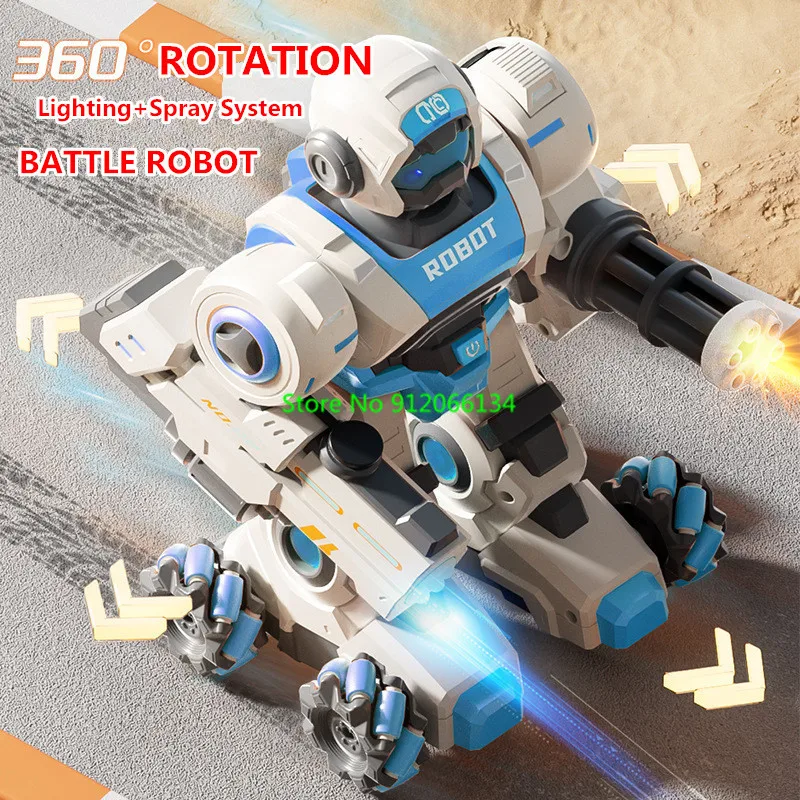 Multiplayer Battle Gesture Sensing Smart Rc Robot 2.4G  Lighting Sound Launch Bullet All Terrain Off Road Remote Control Robot