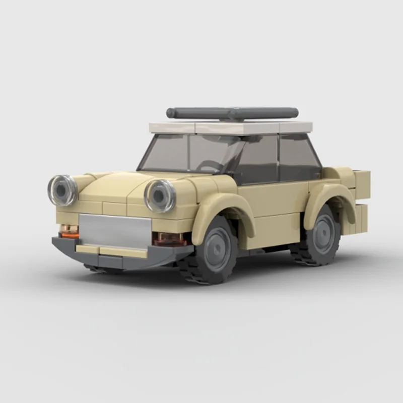 Modèle de voiture de course rapide MOC en briques de construction, petite voiture de l'Allemagne de l'Ouest, technologie modulaire, cadeaux de vacances pour enfants, ensemble de jouets à assembler