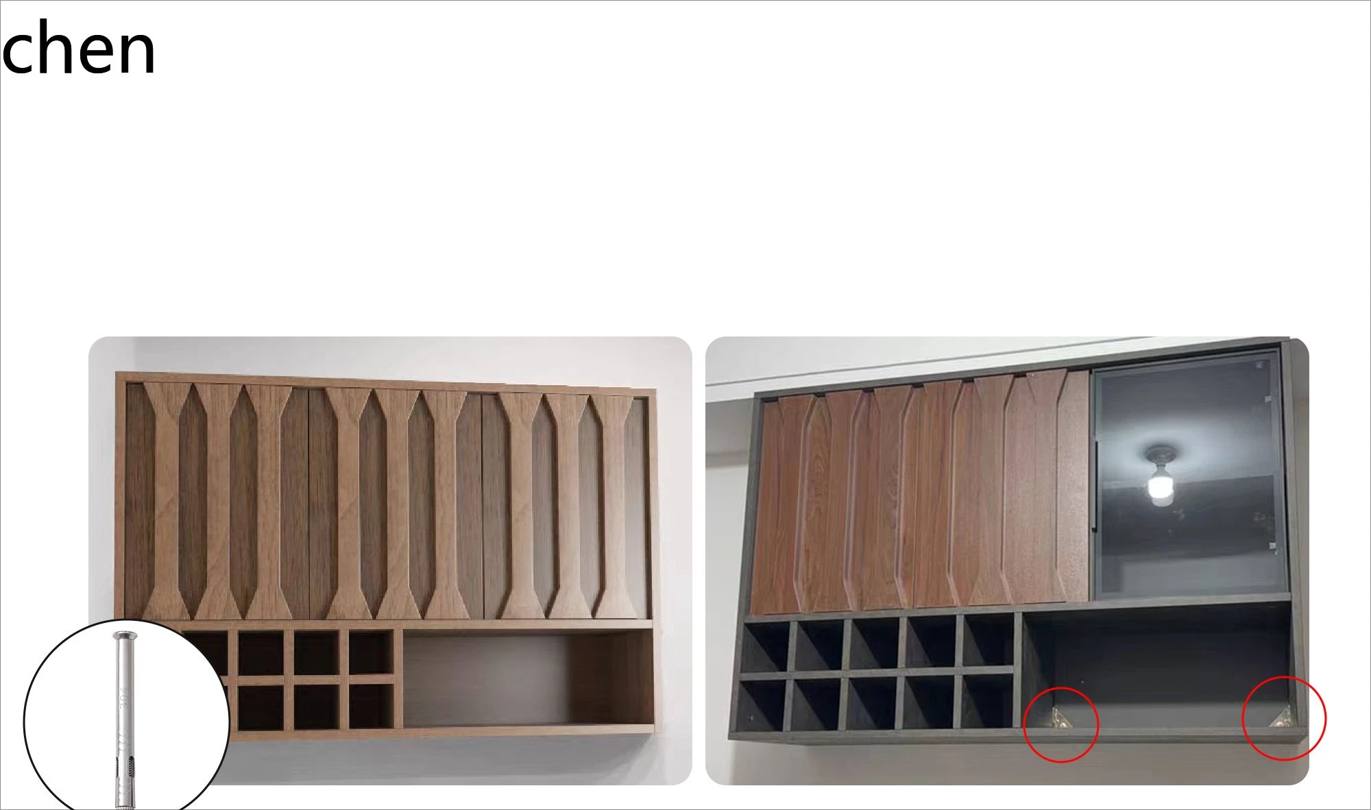 CZ Vintage Style Solid Wood Wall Cabinet Kitchen Living Room Storage Wall-mounted Wine Rack