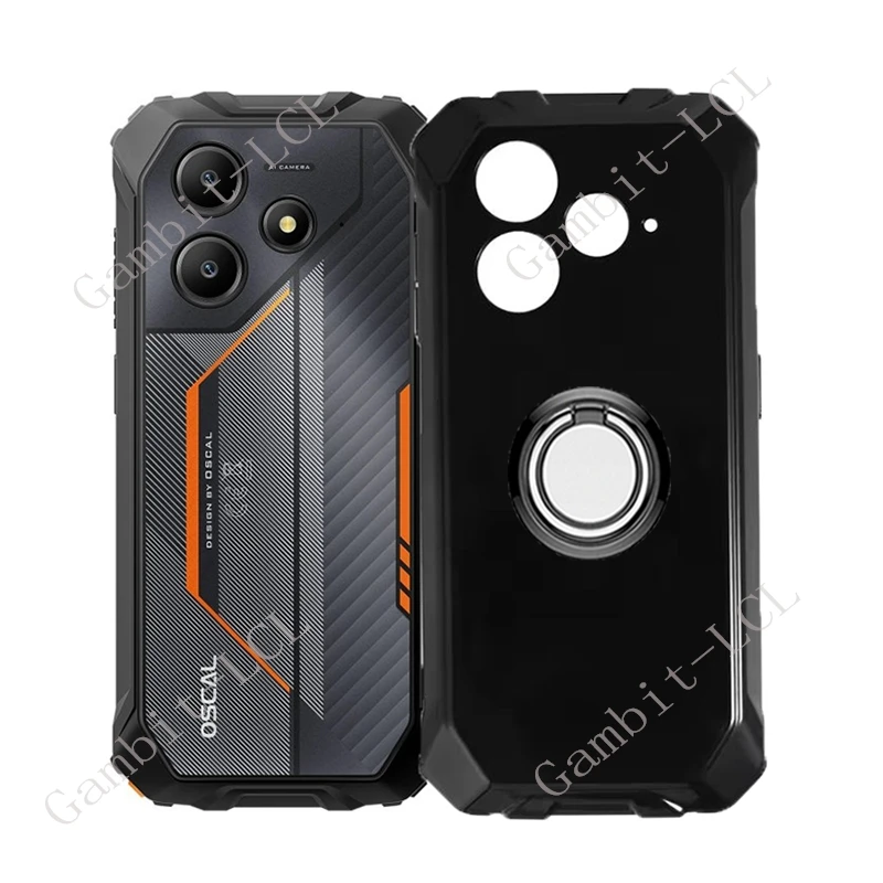 For Blackview Oscal Marine 2 2025 Marine2 6.56" Back Ring Holder Bracket Phone Cover TPU Soft Silicone Case On OscalMarine2