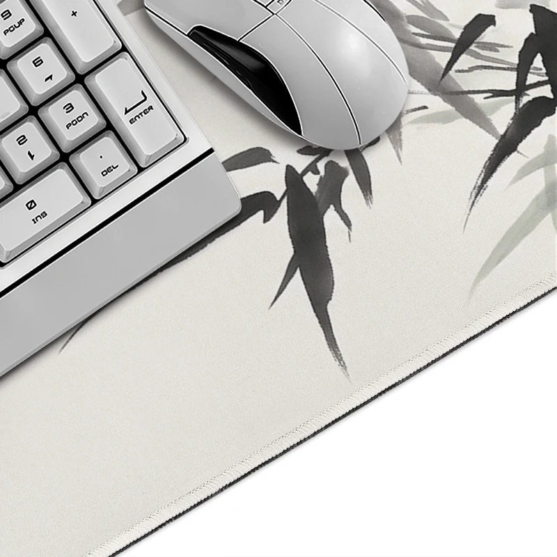 Mouse Pad Black Cat Bamboo Ink Painting printon demand Large New Custom Mousepad XXL Mouse Mat Soft Office Carpet Table Mat