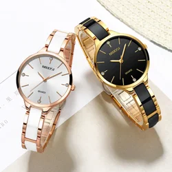 NIBOSI Frauen Armbanduhr Keramik Armband Uhren Damen Kreative Uhr Für Frauen Weibliche Uhr Relogio Feminino Montre Femme