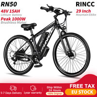 Rincc RN50 Electric Bicycle Adult Ebike Peak 100W Men E-Mountain ebike 48V15AH Battery 29 Inch Off-Road Tyre City Electric Bike