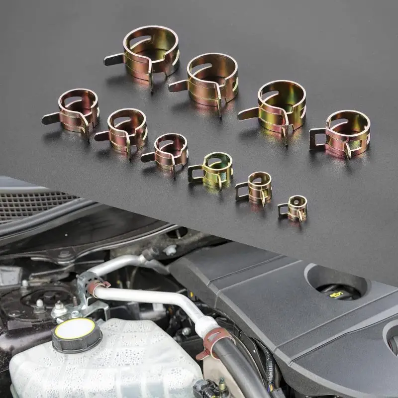 200 шт. 6-22 мм топливный шланг, пружинные зажимы, крепежные детали, силиконовый зажим для вакуумного шланга, стальной провод, воздушная трубка, зажим для водопроводной трубки