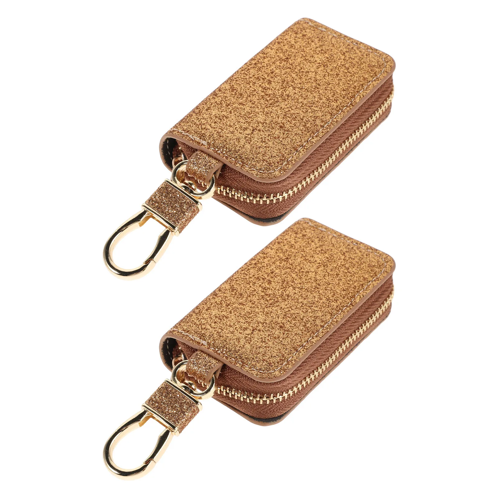 

2pcs Car Bag Pouch Pu Universal Key Fob Holder Waterproof Mini Bag For Keys Portable Daily Use Auto Key Cover