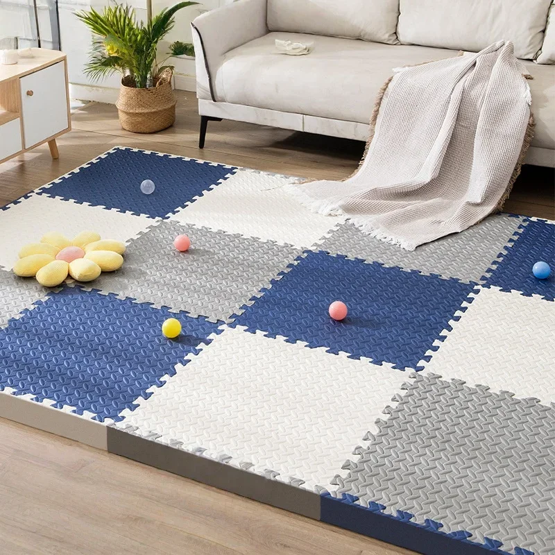 

Extra Thick Non-Slip Baby Play Mat - Jigsaw Puzzle Foam Tiles Crawling Pad for Nursery Kids Playroom & Home Safety Protection