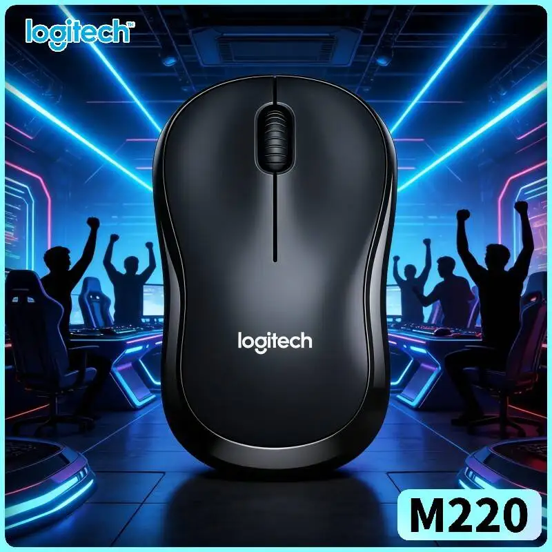 

Бесшумная мышь Logitech M220, дальность действия 10 м, точность 1000 DPI, компактный размер, для путешествий и офиса, удобный электронный аксессуар