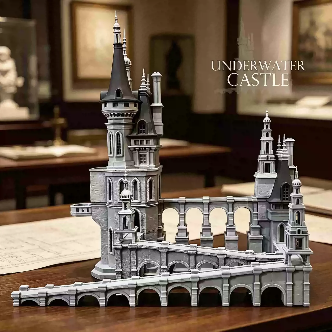 Fish tank landscaping, water scenery ornaments, castle complete set of water scenery ornaments LTCP-498+