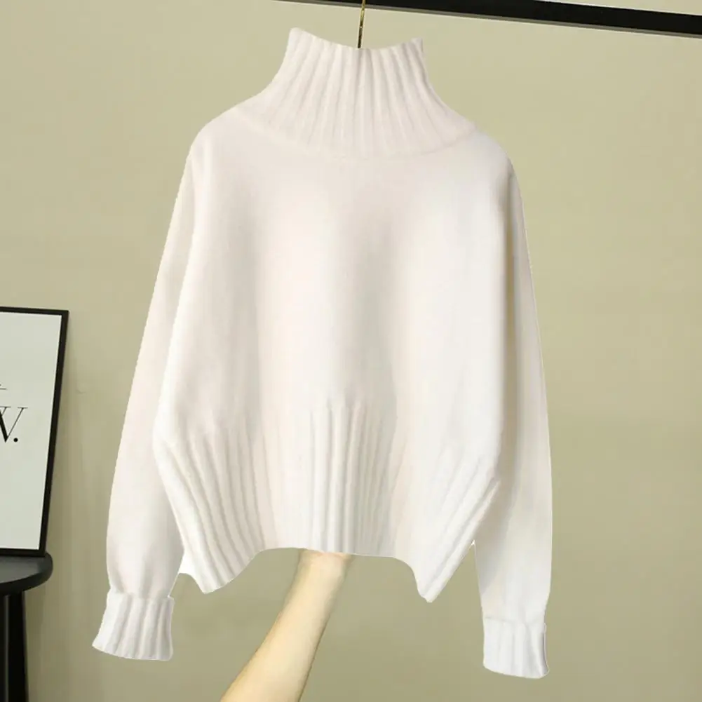 Women Sweater High Elasticity Pullover Turtleneck Knitting Jumpers Keep Warm Soft Thicken Lady Winter Sweater For Daily Wear