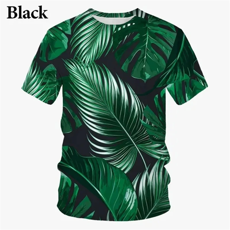 

Fashion Leaf 3D Printed T Shirts Men's Summer Top Tees Short Sleeve T-shirt Graphics Male Clothing Streetwear Loose Tshirts