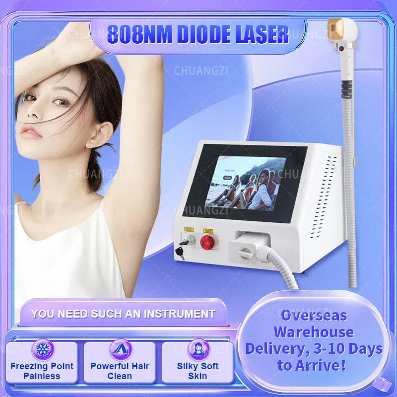 

Diode laser hair removal machine 808NM 755NM 1064NM safe and painless permanent hair removal, the hottest new professional salon