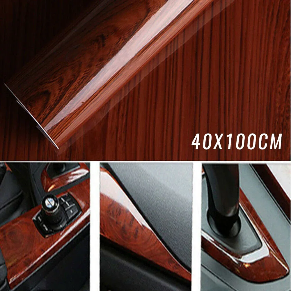 

High Quality New Practical Wooden Film Car Decal Grain Interior Panel Parts Replacement Sticker Textured Wrap 1pc