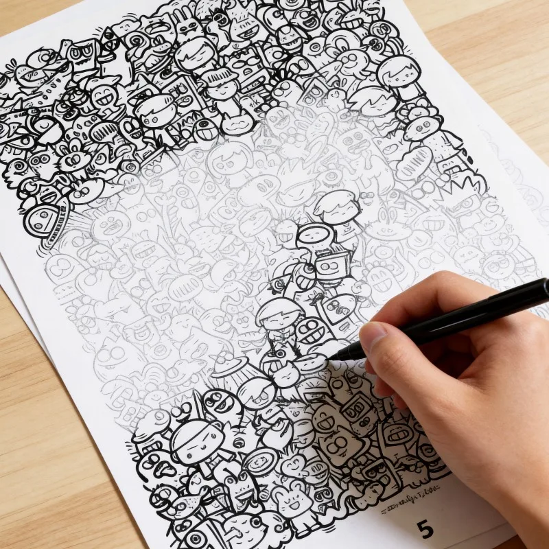 55 Randomly Different Interesting Patterns Containing Exquisite Graffiti Patterns for Copying and Coloring Suitable for Art Gift