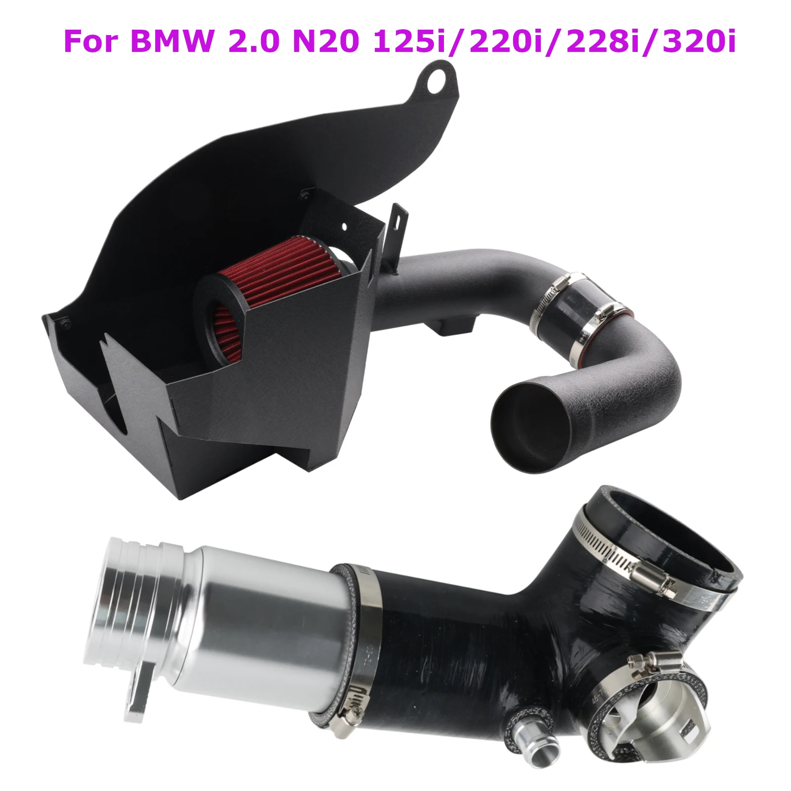 

Cold Air Intake Kit + Turbo Inlet Hose Elbow Upgraded for BMW 2.0 N20 125i 220i 228i 320i 328i 420i 428i F20 F21 F22 F30 F32