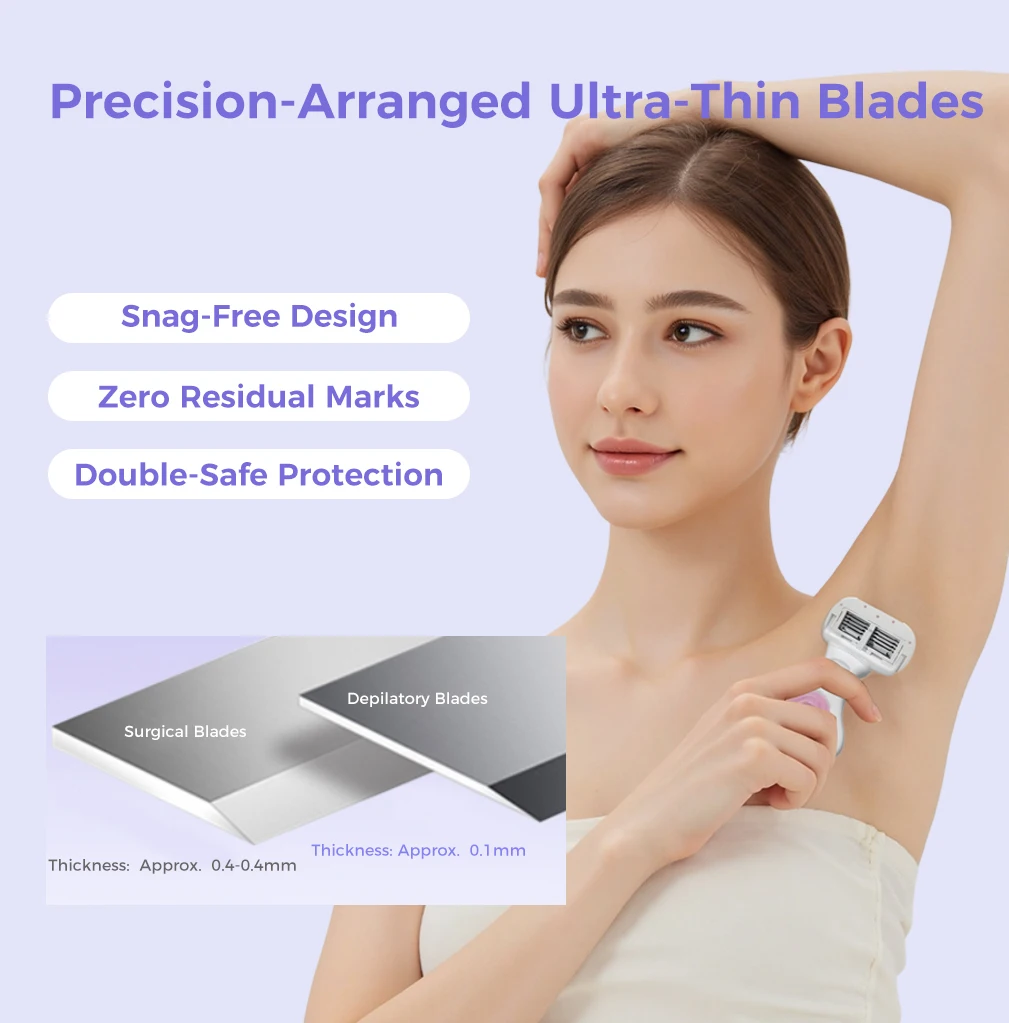 Rasoio a 5 lame per pelli sensibili Ricarica sostituibile Galleggiante sulla pelle Manico antiscivolo Barra lubrificante Trimmer Rasoio per capelli