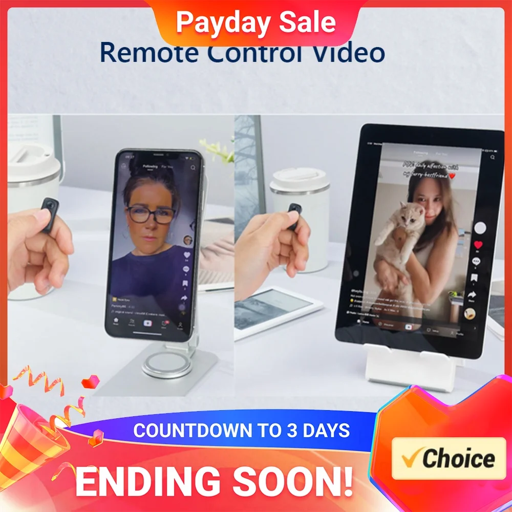 E-Reader Controller Bluetooth-Compatible 5.0 Camera Shutter Page Turner Clicker Remote Ring Clicker for Android for for for for