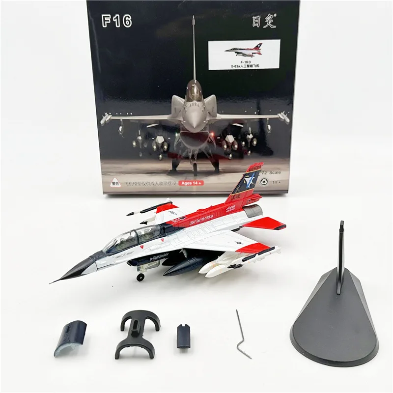 Diecast Alloy American 1:100 F16C/1:72 F16D Artificial Intelligence Fighter Pacific Squadron Airplane Model Collection Ornament