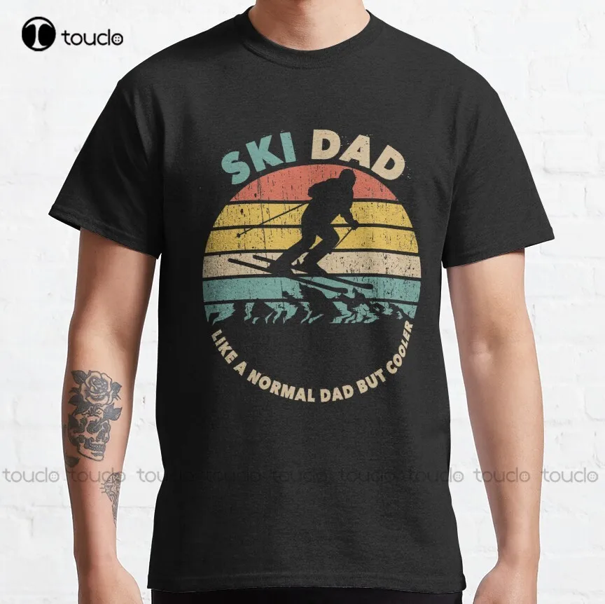 Ski Dad Retro Vintage Classic T-Shirt Tshirts For Men Custom Aldult Teen Unisex Digital Printing Tee Shirt Xs-5Xl Cotton Shirts