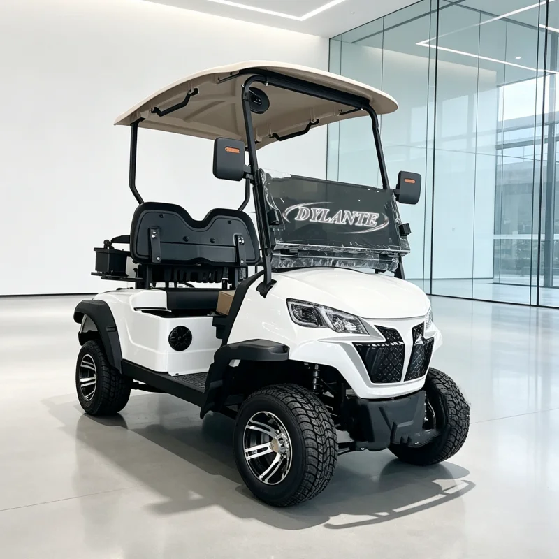 Lifted Off Road 2 Passenger Electric Golf Cart 48V/72V Lithium Battery Golf Buggy 2 Seater Utility Car for Hunting Farm Villa
