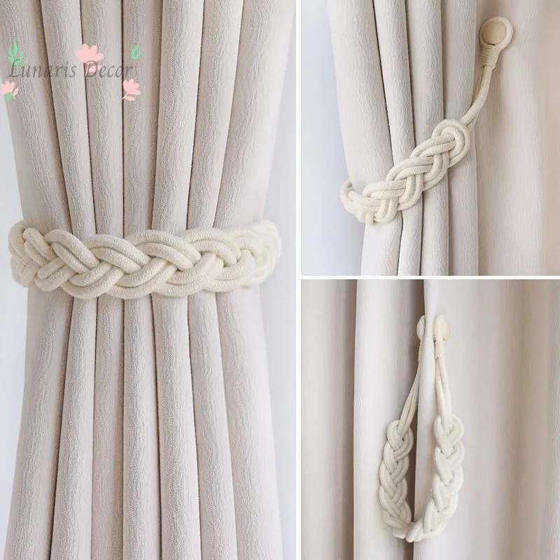 Curtain straps Light luxury high-end living room decoration binding rope Magnetic buckle ring Gauze curtain storage strap