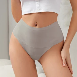 BANNIROU 1Pcs High-Rise Seamless Underwear For Woman Solid Soft Female Sports Fitness Panties Briefs Thongs Intimates