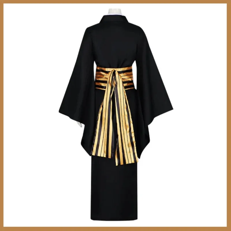 2025 aaa أنيمي شيطان القاتل ناكيمي تأثيري حلي فتاة اليابانية الأسود كيمونو هالوين الزي فستان الحمام شعر مستعار امرأة كرنفال