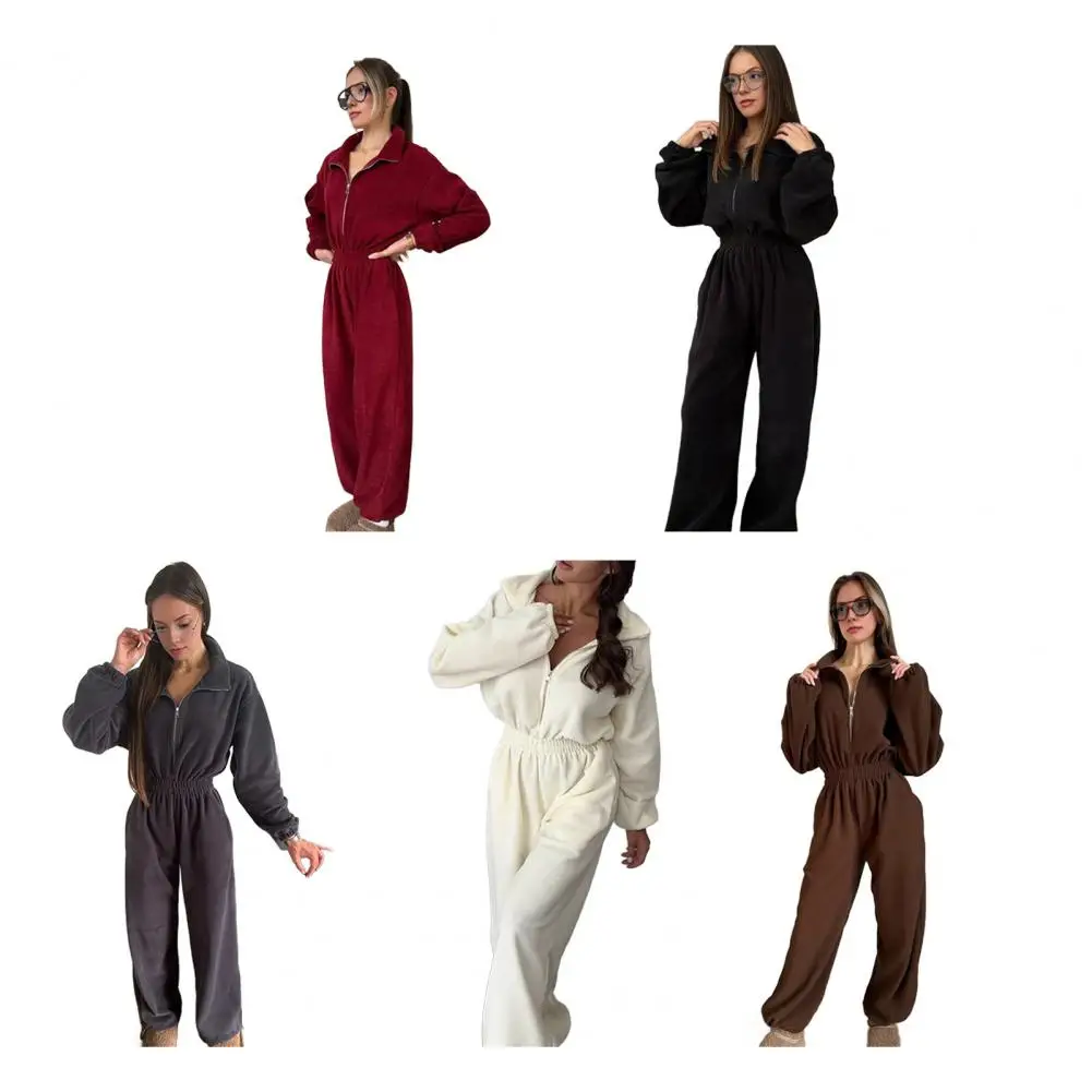 

Женская одежда, новый модный комбинезон с длинными рукавами, женский повседневный полуоткрытый комбинезон с эластичной резинкой на талии, элегантный женский комбинезон