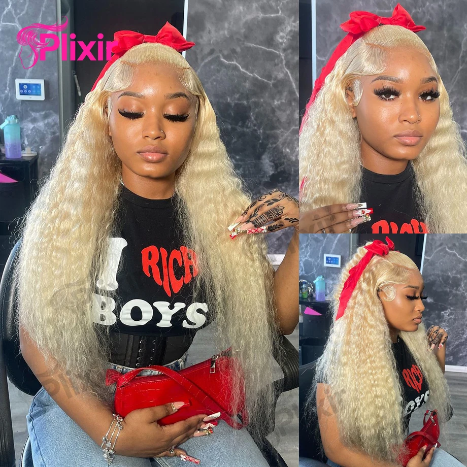 613 Hd الدانتيل الباروكة الأمامية 13x6 شعر بشري مجعد الباروكات 30 بوصة موجة عميقة 13x4 العسل شقراء الإنسان الدانتيل شعر مستعار أمامي موجة المياه شعر مستعار