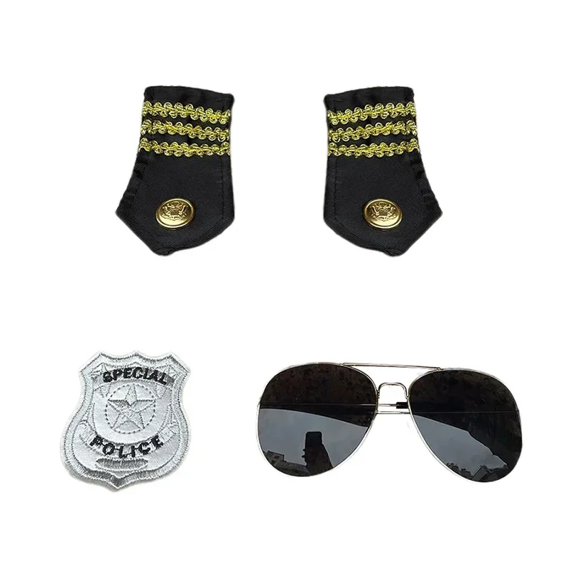 Disguise As A Police Officer, Hat, Octagonal Decoration, Uniform Accessories, Halloween Carnival Party Props,cosplay Performance view 6