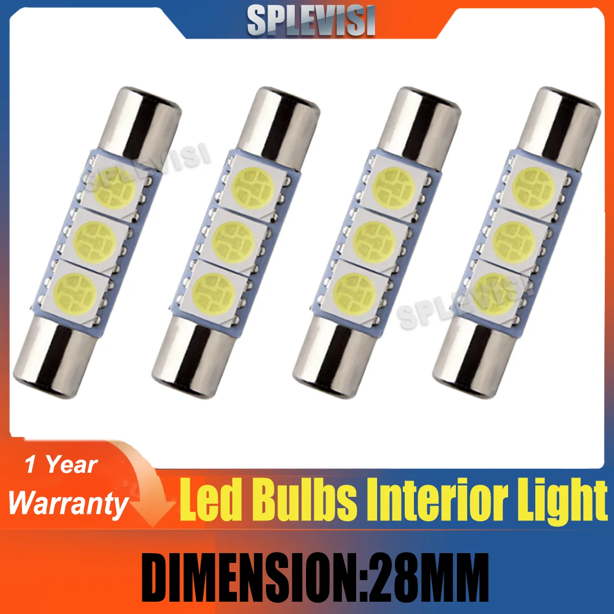 

28mm 269 T6.3 Led Xenon White Car Bulbs Interior Sun Visor Vanity Light Map Light Dome Lamp Fuse Festoon 12V